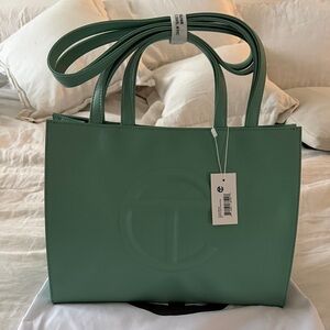NWT - Telfar Mint Green Medium Shopping Bag with Logo